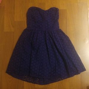 Kimichi Blue strapless eyelet dress